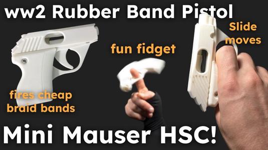 Mini Mauser HSC - Working Rubber Band Pistol