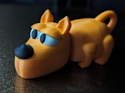 Flexi dog keychain