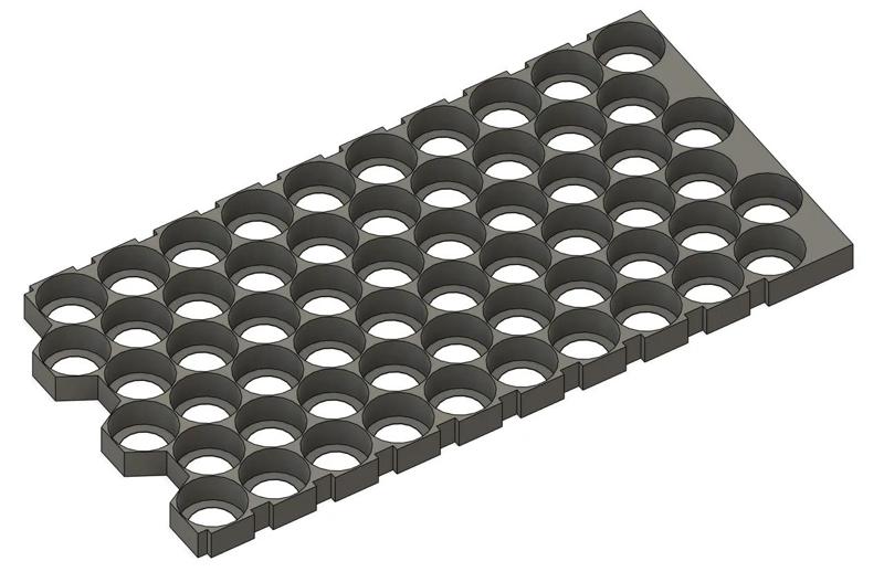 20s6p 21700 Cellholder 21,2 Cell Diameter 0.2mm/0,4mm Nozzle   