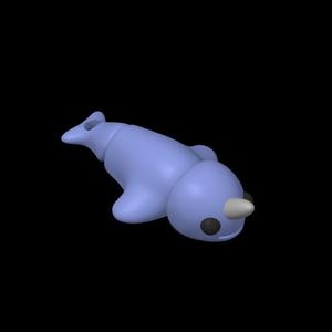 Colored_KeyChainMiniMonster6Narwhal_PrintStart3D.3mf