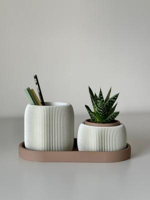 STRAMEL pen holder with a planter set