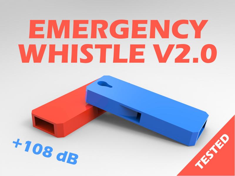 EMERGENCY WHISTLE V2.0 - WHISTLE - AVALANCHE WHISTLE (Tested)