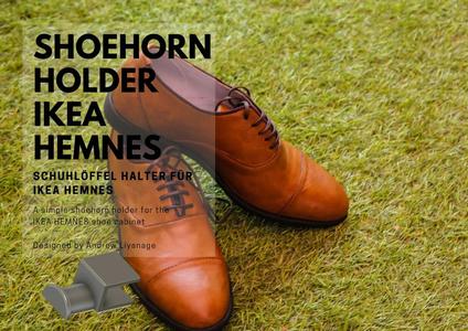 Shoehorn holder for IKEA HEMNES   