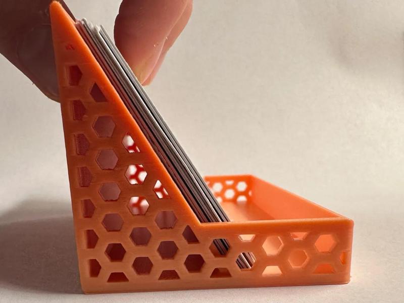 Business Card Holder with Honeycomb Pattern   