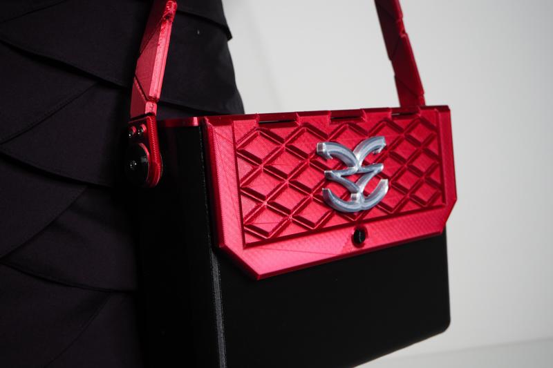 3D printed handbag with LED light - completely functional (medium size)