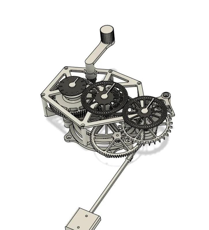fully mechanical clock   