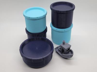 Customizable Stackable Threaded Container