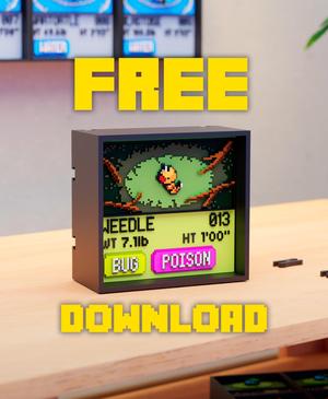 #013 Weedle - Pixel Voxel Art Frame (No support, 3MF included)