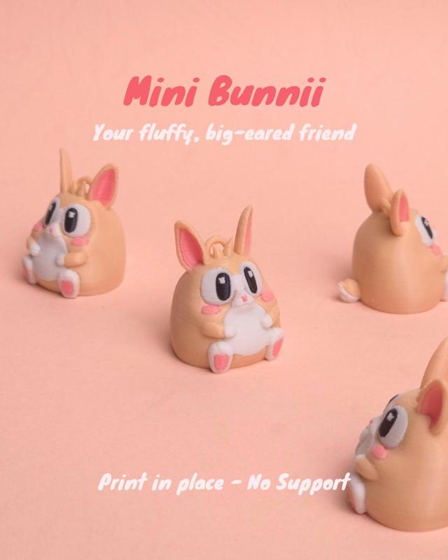 Cute rabbit-bunny keychain - no support