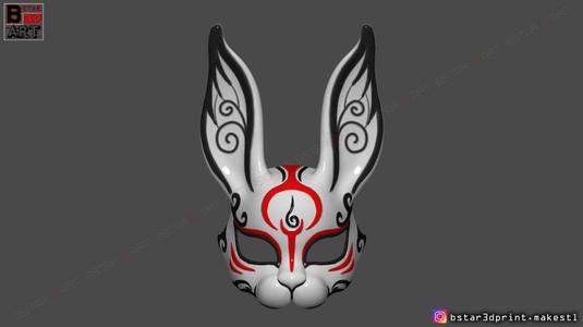 Rabbit Mask - Fox Mask - Bunny Mask - Demon Kitsune Cosplay