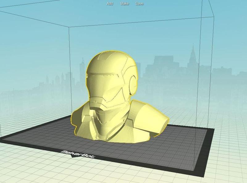 Iron Man Bust (Repaired, flattened)