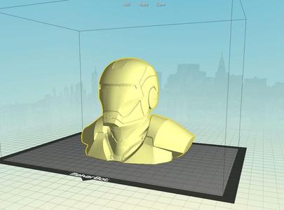 Iron Man Bust (Repaired, flattened)