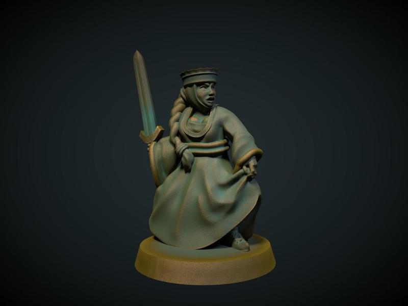 Warrior Maiden 28mm (No supports needed)