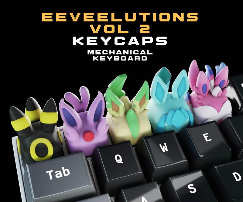 Eeveelutions Vol 2 Keycaps collection - Mechanical Keyboard