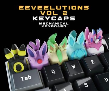 Eeveelutions Vol 2 Keycaps collection - Mechanical Keyboard