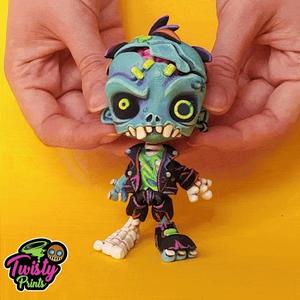 🧟🧠Articulated  Zombie🧠🧟 - Colored file Included