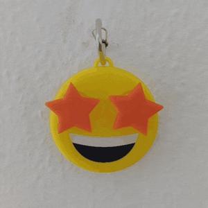Articulated, print-in-place: grinning emoji with star eyes