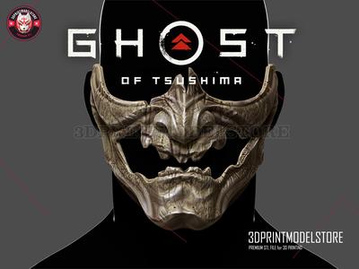 Ghost of Tsushima Skeletal Mask - Japanese Oni Samurai Helmet