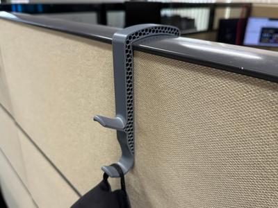 Perfect fit coat hook for Allsteel cubicle walls