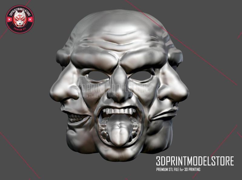 Payday 2 Horror Mask Greek Tragedy Costume Helmet STL File
