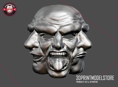 Payday 2 Horror Mask Greek Tragedy Costume Helmet STL File