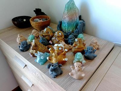 Happy fat animals collection. Print in place.