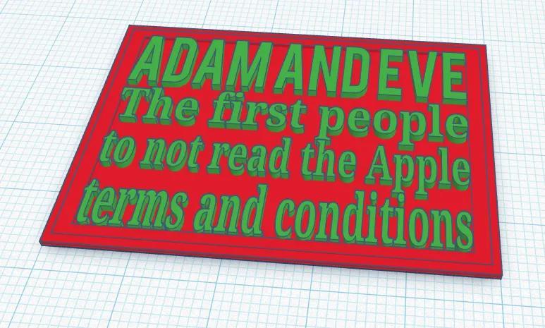 Adam and Eve sign   