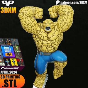 Fantastic 4 The Thing STL for 3D Printing ChibiSTL 3DXM