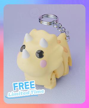 Flexi Triceratops Trecelia Keychain (Single Color)