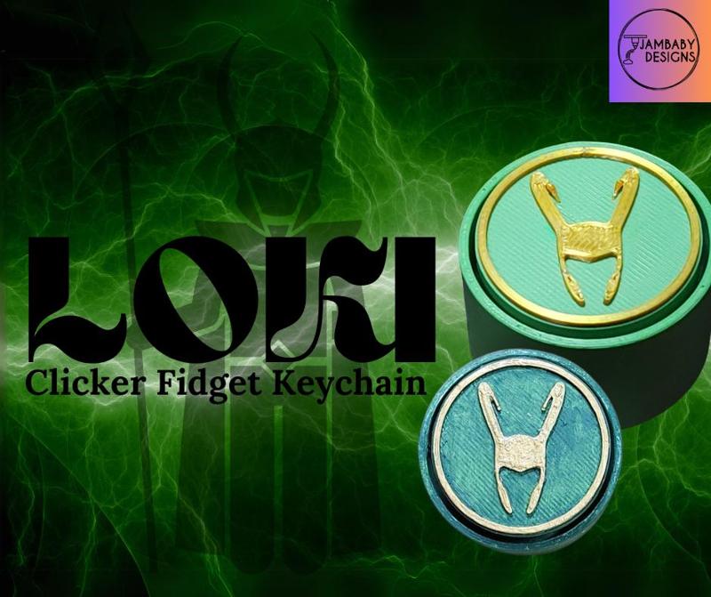 Loki Clicker Fidget and Keychain
