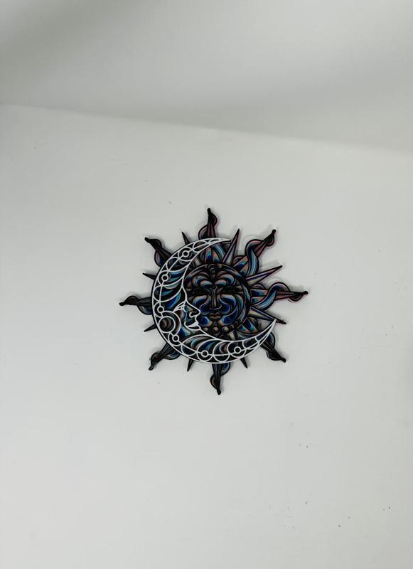 Moon & Sun Mandala 3D Wall Art Layer Art