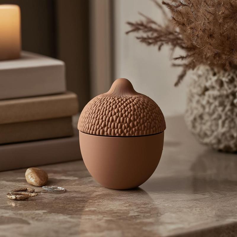 Acorn Treasure Jar for Nature-Inspired Home Decor