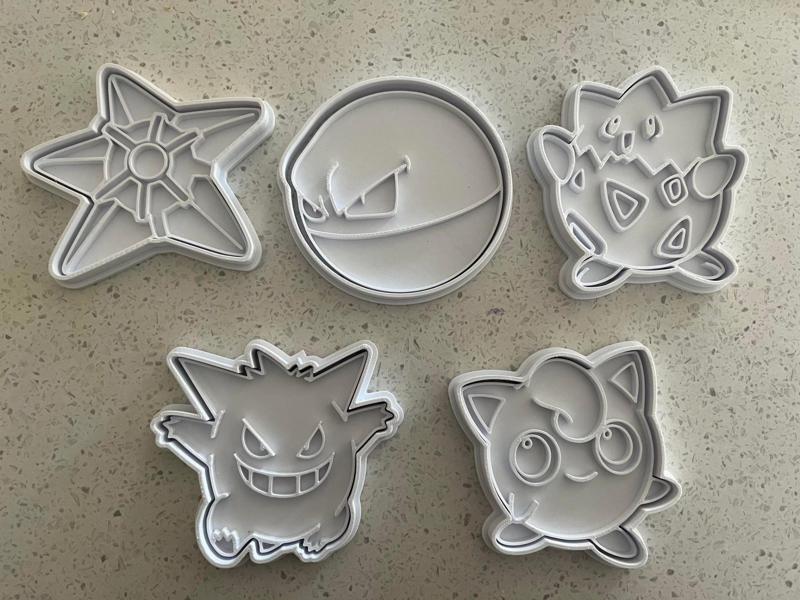 Pokemon Cookie cutters and stamps