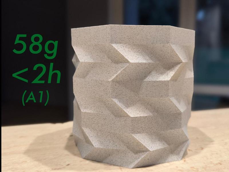 Kanciasta Planter 10cm 58g, Fast Print (A1 <2h)