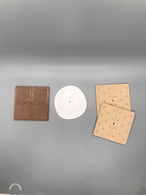  Smores Coaster, Marshmallow, Chocolate & Cracker