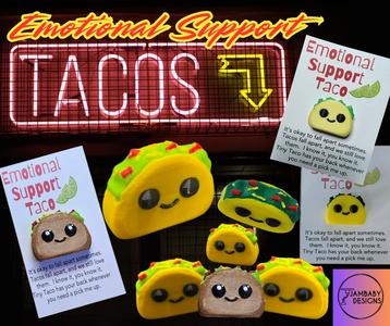 Emotional Support Taco- Encouragement Pocket Pet and Card