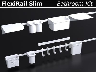 FlexiRail Slim: Bathroom Organizing Kit