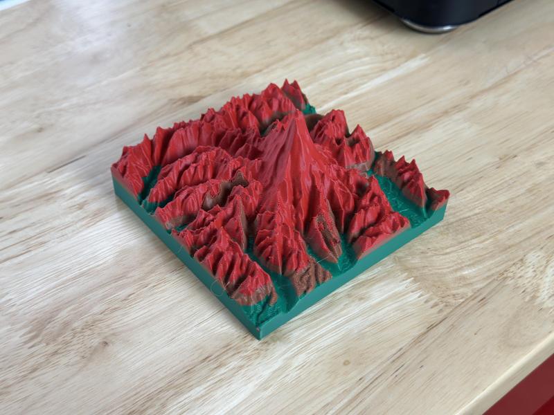Mount Rainier 3D Terrain Map 