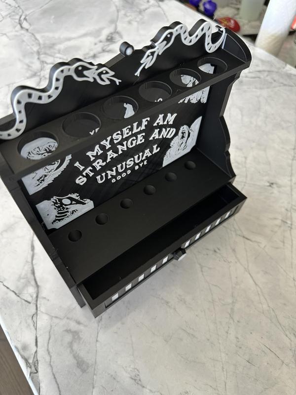 Spooky Makeup Brush Display with Drawer
