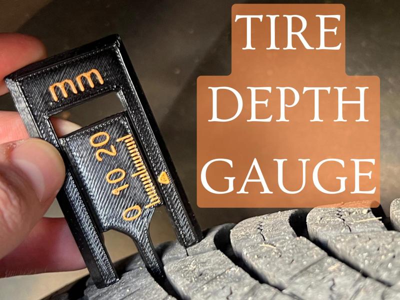 Tire Check Measure Thread Depth Gauge PrintinPlace