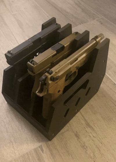 Modular pistol/gun rack (Glock, S&W, Sig, Ruger)