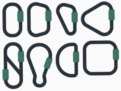 Screw-Lock Carabiner in different shapes
