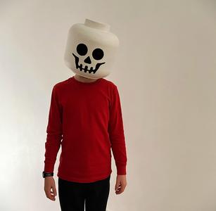 Lego skeleton halloween cosplay helmet costume