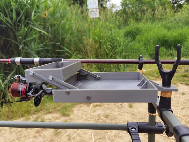 Double-decker fisherman's folding table.