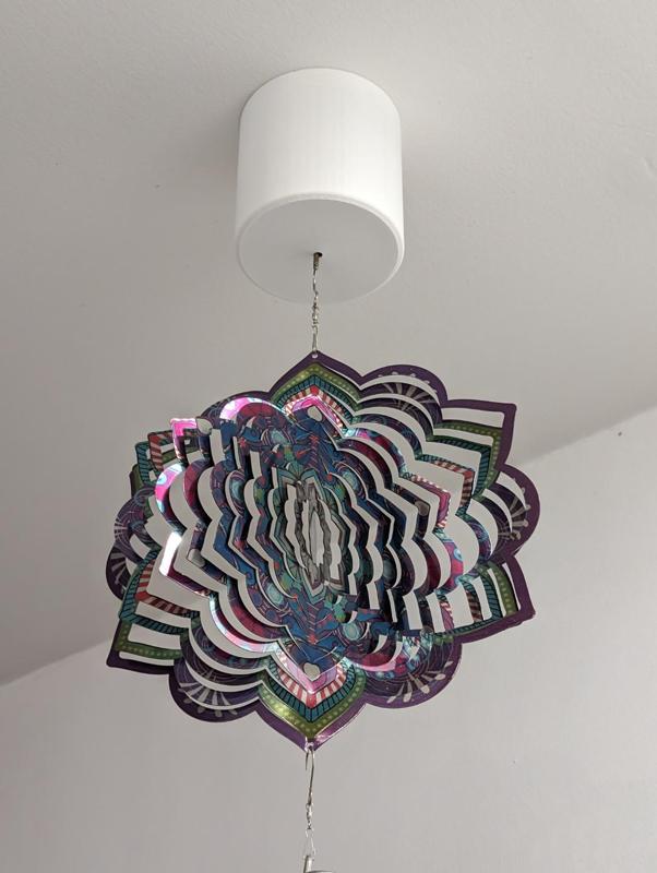 Ceiling compact smart motor for wind spinner