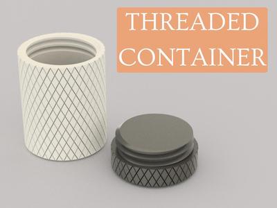 Small Container With Screw Lid threaded