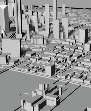 MELBOURNE, Skyline 3d map