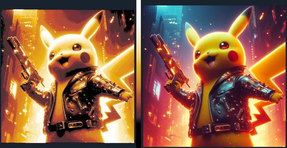 Pikachu meets cyberpunk