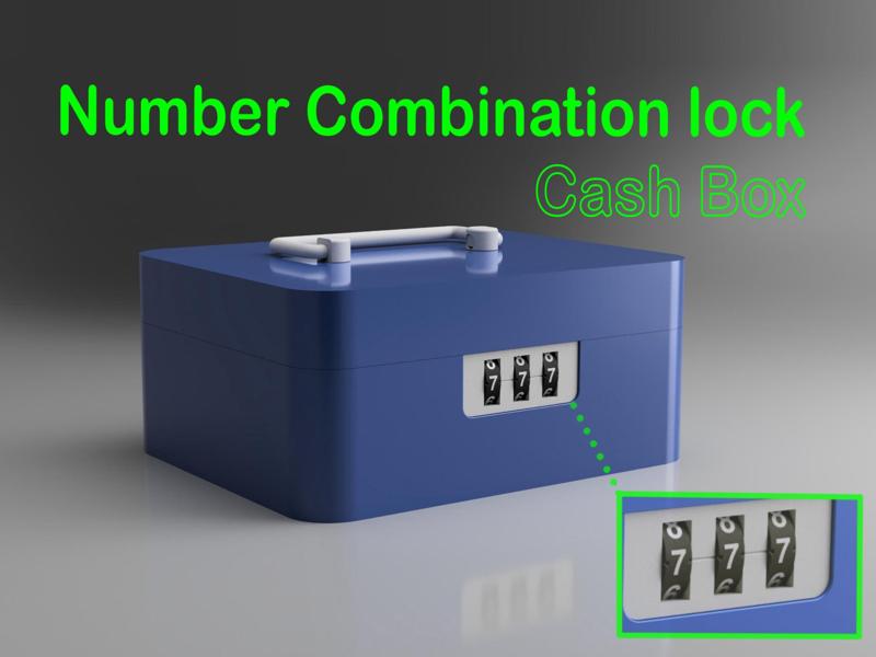 Number combination lock Cash Box  200x165x90