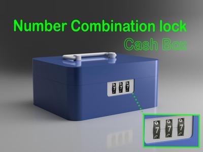 Number combination lock Cash Box  200x165x90